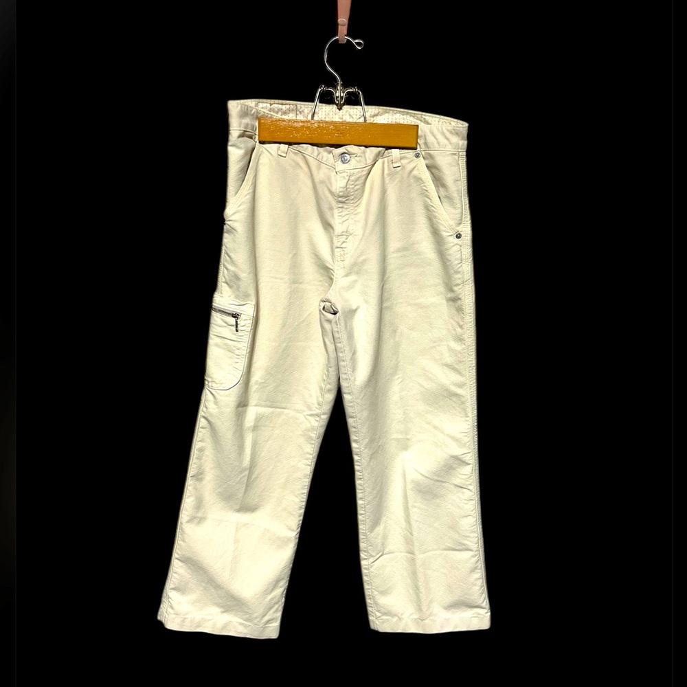 LEVI’S WOMEN’S DENIM MOM JEANS WIDE LEG COTTAGECORE‎ ALMOND COLOR SZ 12 MISSES
